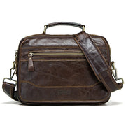 Oil cow leather men's messenger bag satchel