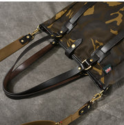 Men's single shoulder slung tote bag camouflage