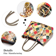 Women's leather handbags ladies totes patchwork