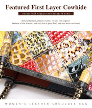 Women's leather handbags ladies totes patchwork