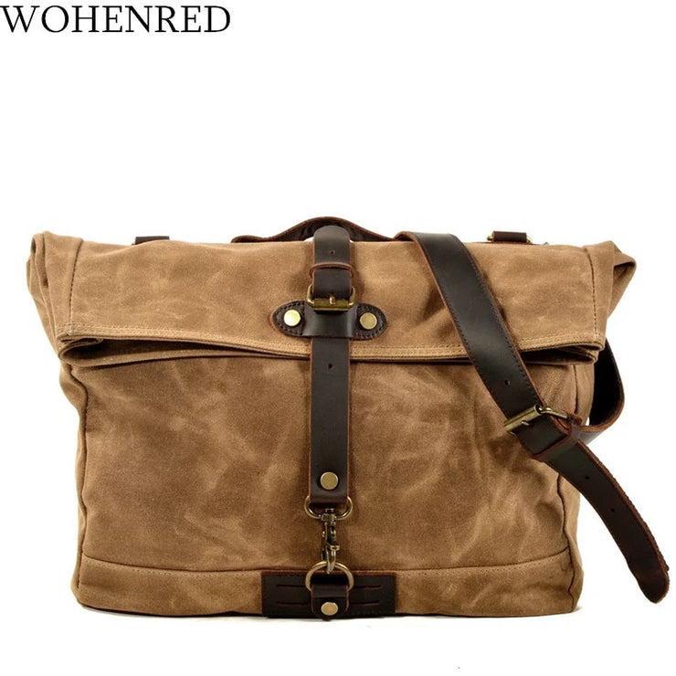 Retro Canvas Men Messenger Bag Laptop Bookbag