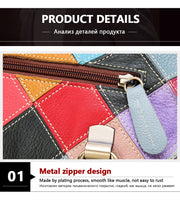 Women's shoulder bag genuine leather designer bag patchwork