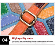 Women's shoulder bag genuine leather designer bag patchwork
