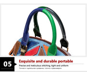 Women's shoulder bag genuine leather designer bag patchwork