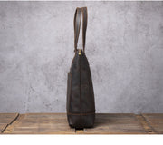 Simple retro head leather handbag