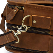 Multifunction Crazy horse Genuine Leather Men Briefcase 17" Laptop business Bag