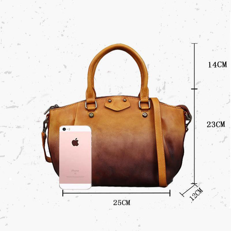 New Vintage Genuine Leather Handbag Large Capacity Women Bag Leisure