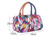 Quality Leather Fashion Colorful Random Spliced Handbag Casual