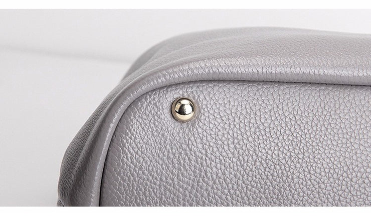 Genuine Leather handbags head layer cowhide litchi grain