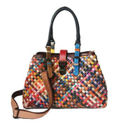 Genuine Leather Women's Woven Handmade Sheepskin