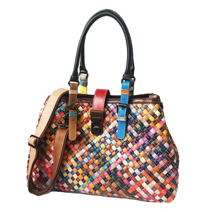 Genuine Leather Women's Woven Handmade Sheepskin
