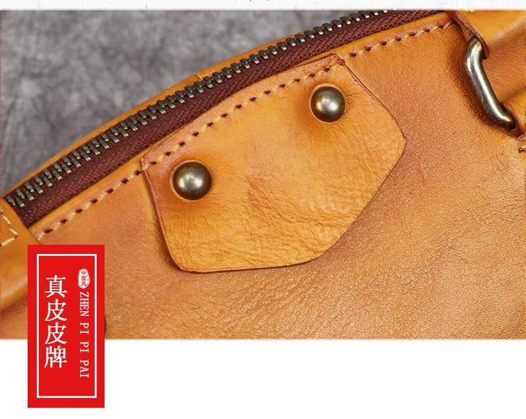 New Vintage Genuine Leather Handbag Large Capacity Women Bag Leisure
