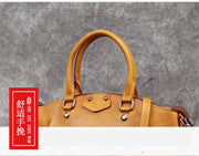New Vintage Genuine Leather Handbag Large Capacity Women Bag Leisure