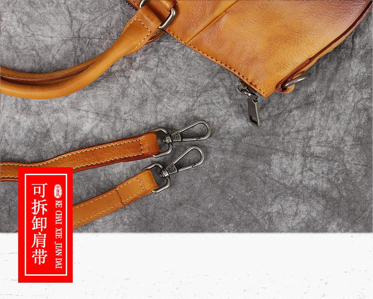 New Vintage Genuine Leather Handbag Large Capacity Women Bag Leisure