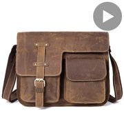 Travel Shoulder Business Messenger Bag Genuine Leather
