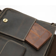 Travel Shoulder Business Messenger Bag Genuine Leather