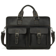 Vintage Men's Cow Genuine Leather Briefcase Crazy Horse Leather