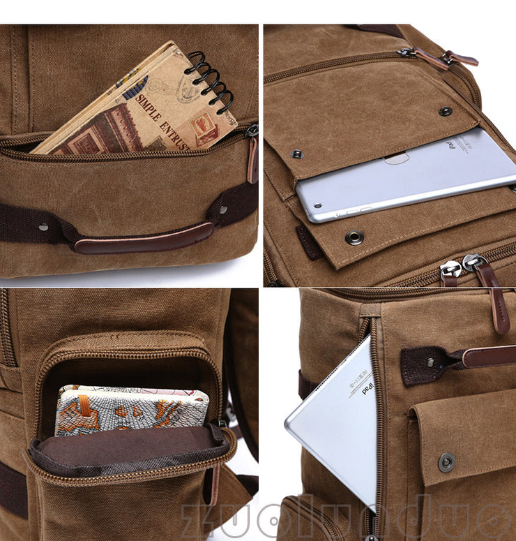 Vintage Canvas Backpack Travel Bags