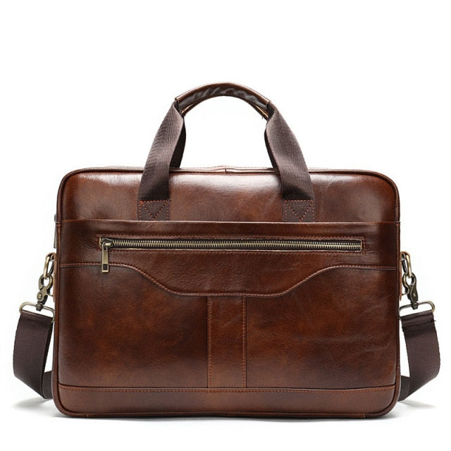 Men's Bag Genuine Leather Laptop Bag 14in
