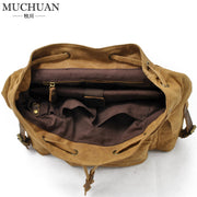 Canvas bag with leather