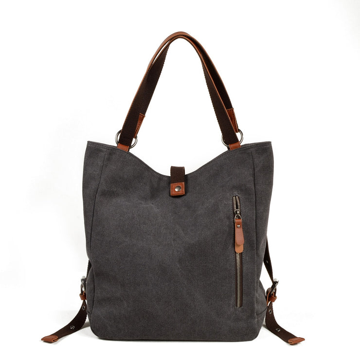 Canvas women's bag casual bucket shoulder bag