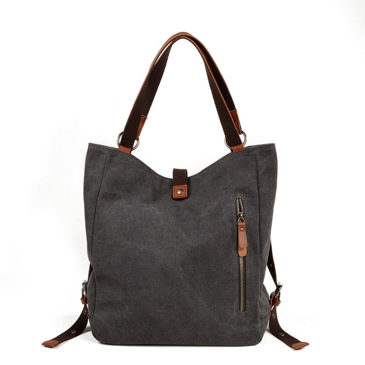 Canvas women's bag casual bucket shoulder bag – bellabydesignllc