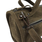Suede Genuine Leather Rivet Shoulder Bag Crossbody Bag