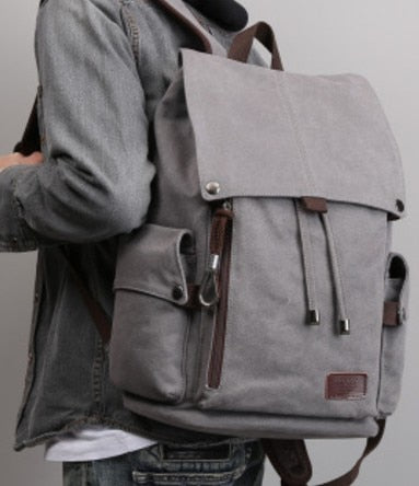 Backpack leisure shoulder travel Retro canvas backpacks