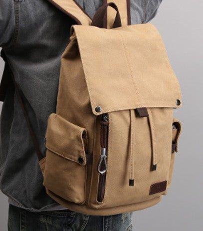 Backpack leisure shoulder travel Retro canvas backpacks