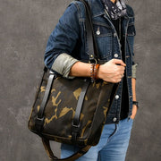 Men's single shoulder slung tote bag camouflage