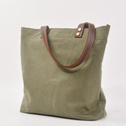 Canvas shoulder bag green