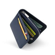 Short Zipper Black Wallets - blue - wallet