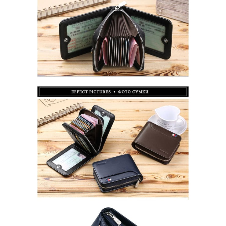 Short Zipper Black Wallets - wallet