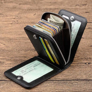 Short Zipper Black Wallets - wallet