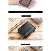 Short Zipper Black Wallets - wallet