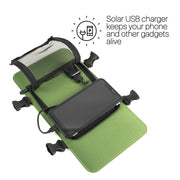 Solar Backpack 45L with power bank 6.5W 6V color Light Green - Solar backpack