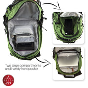 Solar Backpack 45L with power bank 6.5W 6V color Light Green - Solar backpack