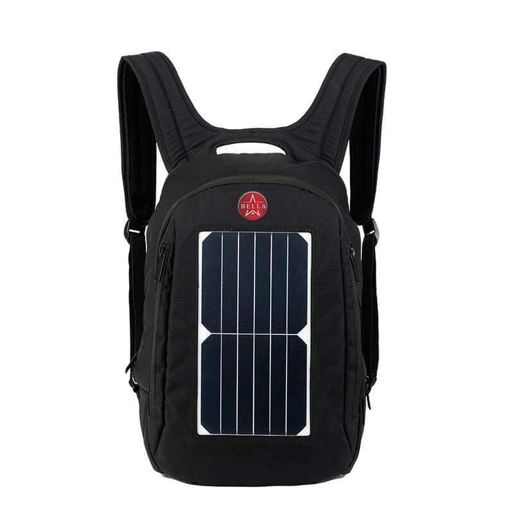 Solar Charger Backpack 35L with Power Bank Charger 6.5W Black - Solar backpack