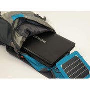 Solar panel Backpack 35L with Power Bank 6.5W color Teal Blue - Solar backpack