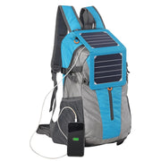 Solar panel Backpack 35L with Power Bank 6.5W color Teal Blue - Solar backpack