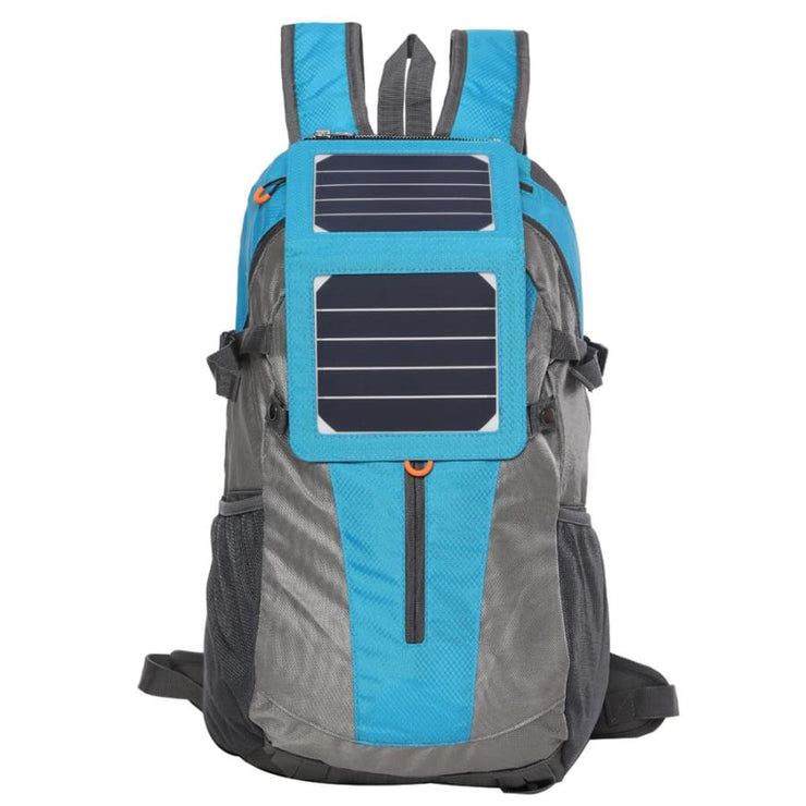 Solar panel Backpack 35L with Power Bank 6.5W color Teal Blue - Solar backpack