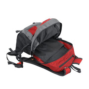 Solar panel Backpack 35L with Power Bank color Red/Grey - Solar backpack