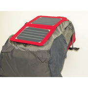 Solar panel Backpack 35L with Power Bank color Red/Grey - Solar backpack