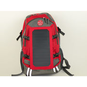 Solar powered Backpack 45L with Power Bank Charger 6.5W color Red - Solar backpack