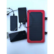 Solar powered Backpack 45L with Power Bank Charger 6.5W color Red - Solar backpack