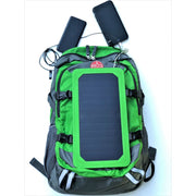 Solar system Backpack 45L with Power Bank Charger 6.5W color Neon Green - Solar backpack