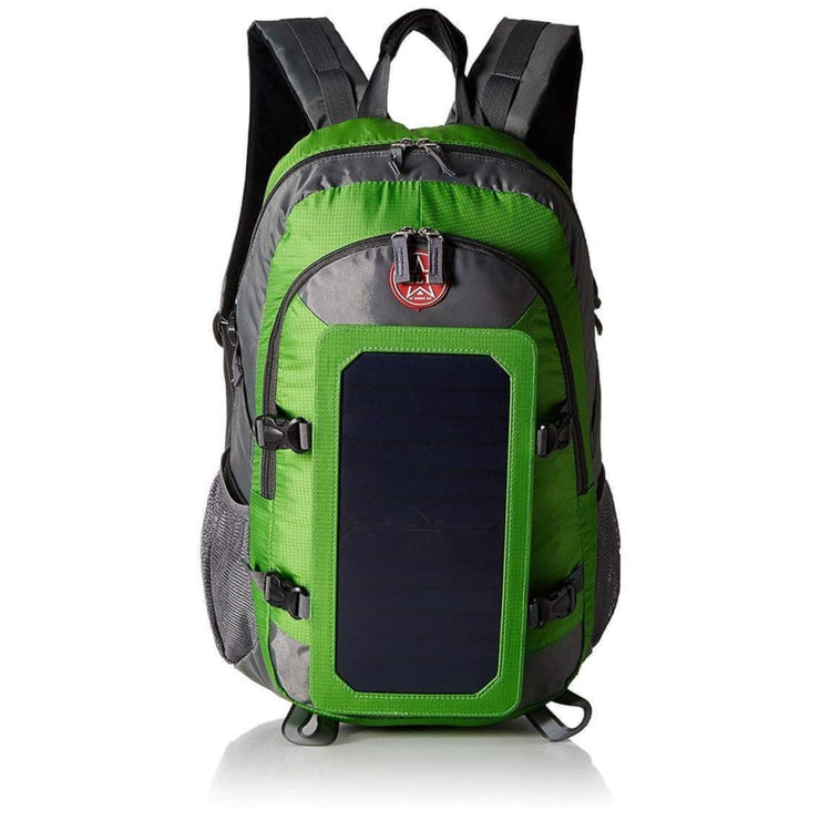 Solar system Backpack 45L with Power Bank Charger 6.5W color Neon Green - Solar backpack