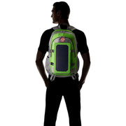 Solar system Backpack 45L with Power Bank Charger 6.5W color Neon Green - Solar backpack