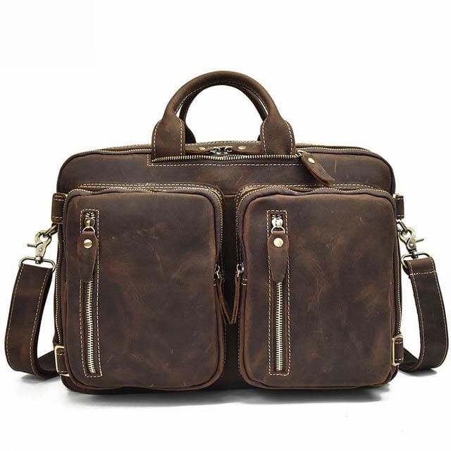 bellabydesignllc - Thick crazy horse leather travel bag