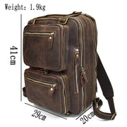 Thick crazy horse leather travel bag - Men_Briefcase